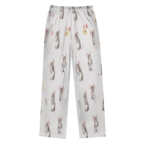 Adorable Mice Sweet Cake Pajama Pants Soft PJ Bottoms Lounge Pants for Sleepwear Sport Size 6–14 Years2