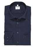 Marvelis Herren Businesshemd Langarm 720814,Einfarbig,Modern Fit,New Kent,Marine 18,43