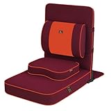 Friends of Meditation Extra Large Back Jack Yoga Chair Foldable Comfortable Floor Chairs with Back Support for Adults Relaxing Seating Couch Gaming Home Living Room and Others (Maroon Set of 1)