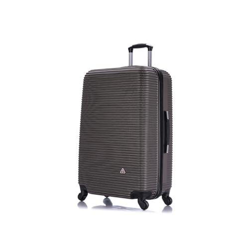 InUSA Royal Large Plastic 4-Wheel Spinner Luggage, Brown (IUROY00L-BRO)2