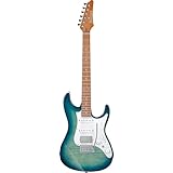 Ibanez(アイバニーズ) AZ Standard 22フレット/SSHピックアップ配列 Transparent Turquoise Burst AZ22S1F-TXB
