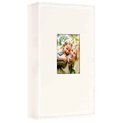 Image of Ywlake Photo Album 4x6 300 Pockets, Leather Photo Albums Holds 300 Horizontal Only Pictures Beige