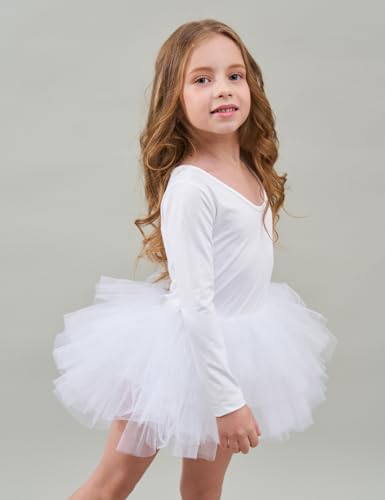 Image of Girls' Camisole Dance Tutu Leotard with Fluffy 4-Layers Ballet Dress for Ballerina (18 Months - 7 Years)