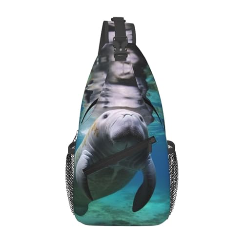 Bolso cruzado unisex negro casual para viaje y senderismo miniatura 1