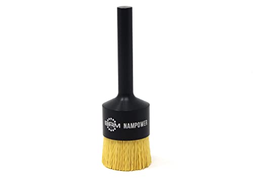 Image of BRM AEB11234320 NAMPOWER End Brush, 1.500 inch Diameter, 5.250 inch OAL, 320 Grit, Ceramic Abrasive Filament