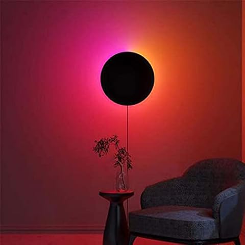 ZMLG RGB Wall Lights Dimmable LED Wall Lights with Remote Control, Modern Wall Lighting for Living Room with Color Changing Light Column, Colorful Mood Light Indoor for Bedroom Corridor Hall,100CM Cover