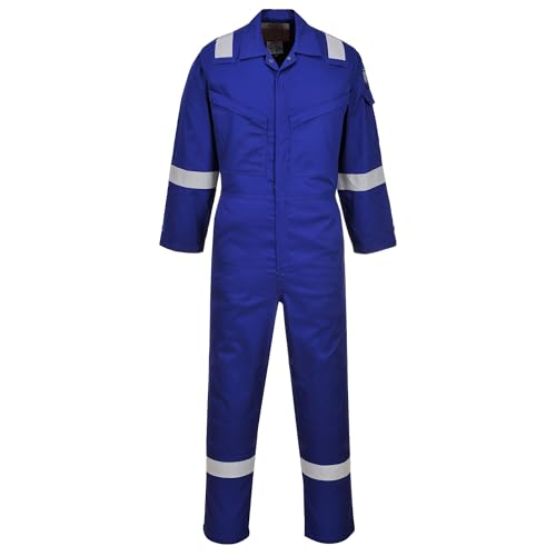 Combinaison Araflame Portwest bleu royal avec bandes réfléchissantes AF73