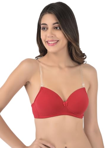 Image of Softline Women's Cotton-Rich Wire-Free Padded Bra | Full Coverage, Seamless & Breathable for Everyday Comfort | Soft Fabric with Supportive Fit for All-Day Wear