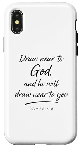 Draw Near To God James 4:8 �M�� �֌W ���� �F�� �X�}�z�P�[�X iPhone X/XS �p