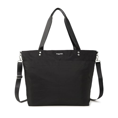 Large Carryall Tote Bag for Women - Lightweight Nylon Zipper Top Weekender Travel Beach Bag Personal Item w/Luggage Sleeve