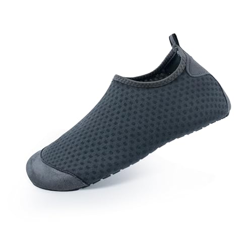 AUFIKR Zapatos de agua descalzos calcetines yoga secado rápido playa natación surf zapatos para hombre mujer, gris, 40/41 EU