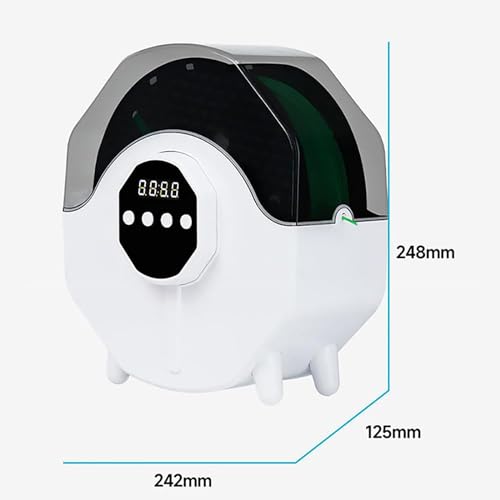 Secador de filamentos con pantalla LED, temperatura y temporizador ajustables para impresión 3D y control de humedad
