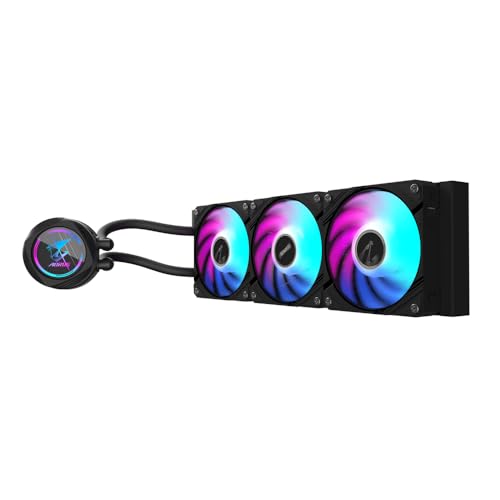 Image of GIGABYTE Aorus Waterforce II 360 AIO Liquid CPU Cooler - 3 x 120 mm ARGB Fan, Slide-in Locking Mechanism, Daisy-Chain, Compatible with Intel LGA 1851 and AMD AM5