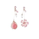 MIKAMU 桜 ピアス レディース 人気 最高級 ジルコニア 18K 18金 ピアス レディース 桜 安心の 金属アレルギー対応 ギフト 専用ボックス付き (ゴールド-B)