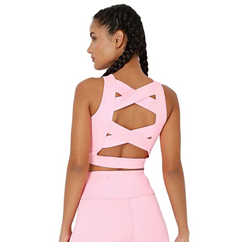 Image of Silvertraq Women's Padded Cross Back Crop Top