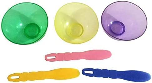 Miniatura 2 de DenFactory - Juego de 6 tazones de silicona de mezcla de goma flexible con espátulas para material de impresión de yeso de alginato