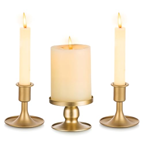 Unity Candle Holder - Gold Unity Candle Holders for Weddings, Met...