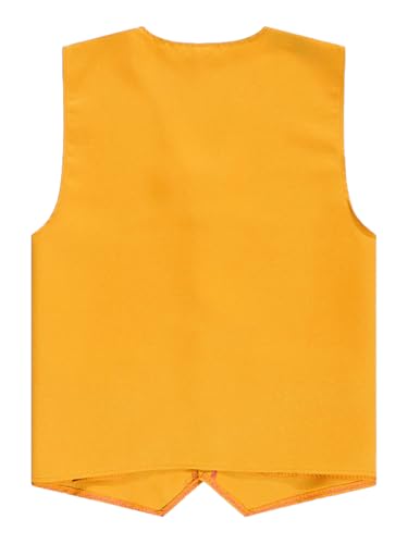 Unisex Boys Girls Volunteer Activities Vest Button Up Waistcoat Kids Sleeveless Waiter Bartender Tops2