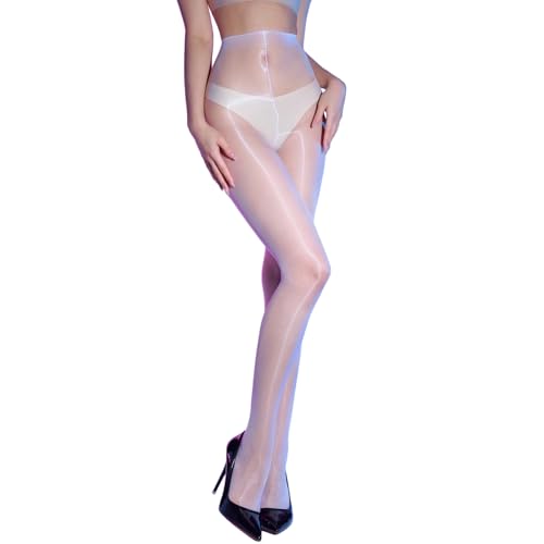 Image of HTRUIYA Women's Oily Pantyhose 0D Ultra-thin Shiny Sheer Tight Gloss Seamless no Side Stockings
