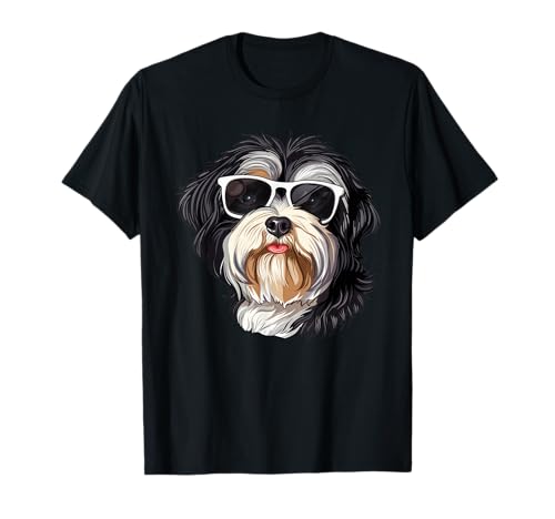 Tibetan Terrier Dog Sunglasses T-Shirt