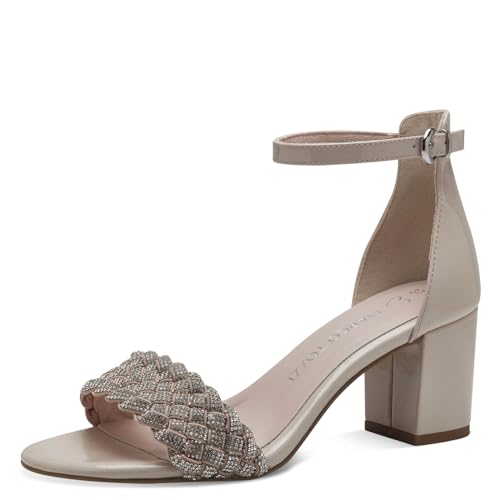 MARCO TOZZI Damen Sandalen mit Absatz Elegant Blockabsatz, Rosa...