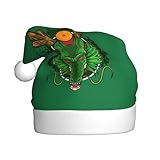 Bivwfoj Shenron Plush Santa Hat For Adults, Unisex Soft Christmas Party Hat With Pom Pom For New Year Celebrations,Gift Headwear