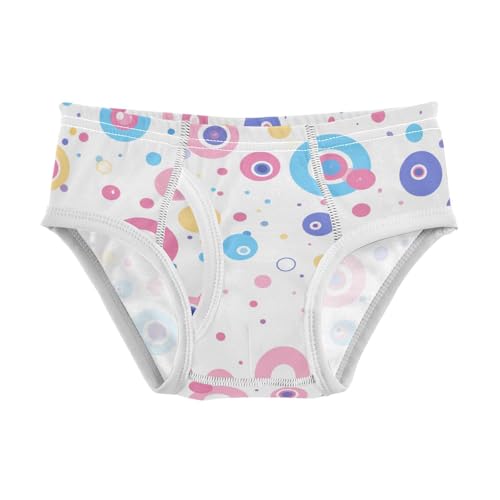 KLL Evil Eye Circle White Boys Toddler Cotton Briefs Underwear Cute Children Undies