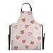 AQQA Sweet Peach Small Lovely Chef Delantal para hombre Cocina ajustable 88x68cm Delantal de carpintería Waterdrop Mujeres Delantales para cocinar para hombres Mujeres