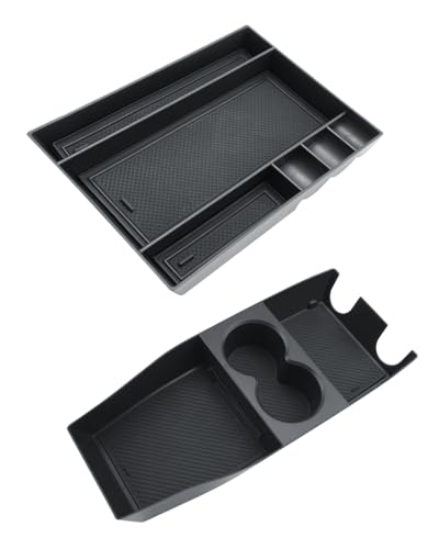 SKTU 2PCS for 2025 2026 Ioniq 5 Center Console Organizer for 2025 2026 Hyundai Ioniq 5 Accessories Console Tray & Lower Console Tray Ioniq 5 ABS Console Organizer with Coin Holder (Not fit Ioniq 5 N)