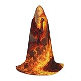 kfjghhl phoenix mantello lungo con cappuccio per adolescenti e bambini, costume da strega, costume di halloween da donna e uomo, 89-139,7 cm