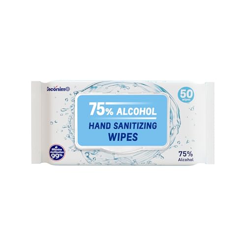 advanced large 75 alcohol hand sanitizing wipes 4 packs of 50 200 wipes - each wipe size 634 x 834