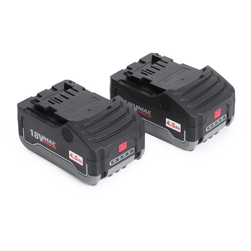 JIUQIBA978 Zwei 18V 4.5Ah Li-Ion-Ersatzbatterien kompatibel mit Metabo18 Volt Schnurlosen Elektrowerkzeugen für 625027000