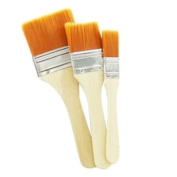 Zoffany Artist Quality Natural Finish Synthetic Flat Paint Brushes of 12 Pc