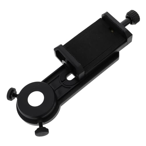 HOMSFOU 1pc Telescope Mount Cell Phone Stand Holder Cell Phone Adapter for Phone Small Phone Mount Phone Clip Binoculars Cellphone Holder Mobile Phone Holder Abs Plastic Black