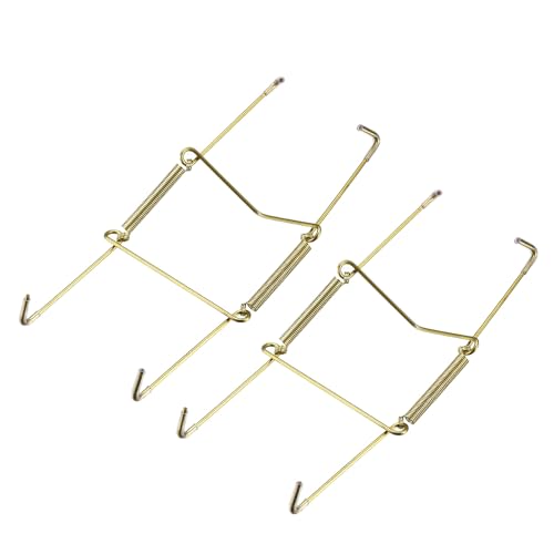 Image of METALLIXITY Plate Hanger (6 Inch) 2Pcs, Stainless Steel U Type Invisible Hanger Wall Decorative Hook - for Decorative Plates, China, Plates, Zinc Plated