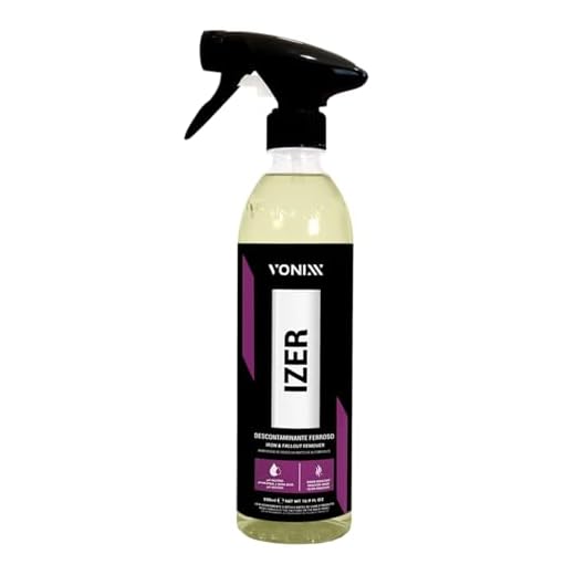 Vonixx Izer Descontaminante Férrico 500ml | Limpieza de Llantas, Pintura y Motor | Fórmula pH Neutro y Sin Ácido - Elimina Óxido, Polvo de Frenos y Partículas Metálicas (500ml)