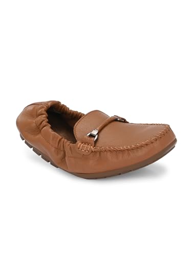 Image of egoss Lady Boss X Premium Genuine Leather Loafer Casual Shoes for Women-LG-5