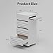 Belandi Salon Trolley Cart with Lockable Wheels, Rolling Hair Cart with 3 Dryer Holders for Hair Stylist, Wall Mount Makeup Organizer Stations Cabinet for Beauty Spa Barbershop Tattoo(White)