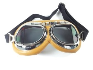Vintage Aviator Pilot Goggles for Cruiser Chopper Motorcycle Scooter ATV Adult