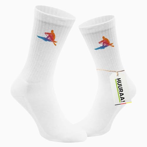 Huuraa Unisex Socken Rudern bunte Silhouette Geschenk Größe 37/41 White Motiv Tennissocken Rudern Geschenkidee Huuraa Unisex Socken Rudern bunte Silhouette Geschenk Größe 37/41 White Motiv Tennissocken Rudern Geschenkidee