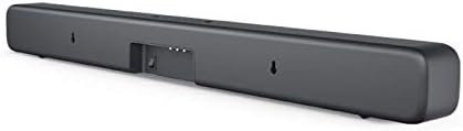 Bag view of MI Soundbar showing ports and wall mounting points