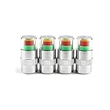 Gatuida 4個車の ヤ空気圧モニター 圧力インジケーター付き センサー ダストキャップ ヤ空気圧バルブキャップ