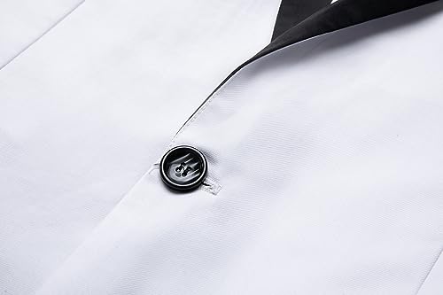 THWEI Mens Tuxedo Jacket One Button Blazer Dress Suit for Wedding Dinner Party4