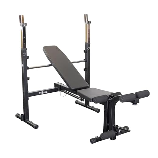 Best Fitness by Body-Solid (BFOB10R) Olympic Bench - Adjustable Weight Bench with Leg Developer and Folding Storage - Fits 6' and 7' Barbells