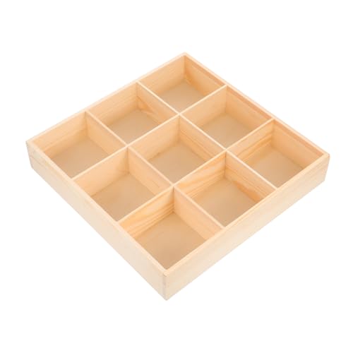 Amosfun Organizador de Madera para Compartimentos Divisor para Ropa Interior Calcetines y Objetos Pequeños Diseño Elegante y Funcional para Armario y Cómoda el Hogar