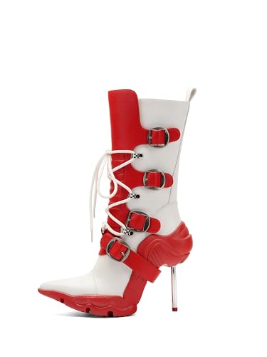 Tsrenlmln Women's Ankle Boots High Heel Boots Fashion Pointed Toe Heel Pull-On High Heel comfort Booties