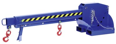 Kranarm für Gabelstapler, L 2000-3700 mm, Traglast 650-3000 kg 6-Fach ausziehbar, 5fach höhenverst.