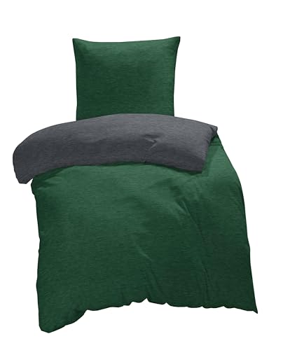 one-home Winter Bettwäsche Biber Meliert Baumwolle Flanell Kuschelig...