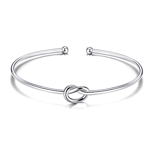 Bridesmaid Proposal Gifts, Stainless Steel Tie The Love Knot Bridesmaid Bracelet with Gift Box