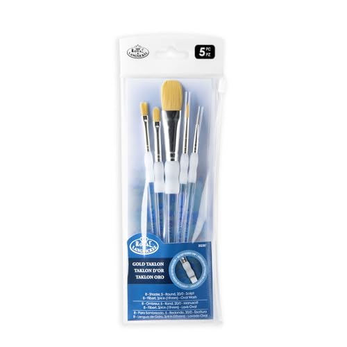 Royal 10014044 Talkon Brush 5 Piece Rubgrp, Assorted Size, Multicolor 5 Set